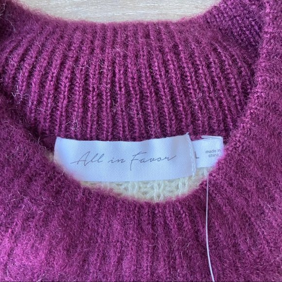 NWT All In Favor Multi Stripe Sweater - Picture 5 of 9